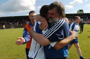 20 May 2007; John Kiely, Waterford, manager celebrates with John Phelan after the final whistle against Clare. Bank of Ireland Munster Senior Football Championship Quarter-Final, Waterford v Clare, Fraher Field, Dungarvan, Co. Waterford. Picture credit: Matt Browne / SPORTSFILE