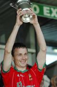 20 May 2007; The Mayo captain captain Ray Connolly lifts the cup. Connacht Junior Football Championship Final, Mayo v Sligo, Pearse Stadium, Galway. Picture credit: Ray McManus / SPORTSFILE