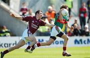 20 May 2007; Conor Mortimer, Mayo, in action against Finian Hanley, Galway. Bank of Ireland Connacht Senior Football Championship, Galway v Mayo, Pearse Stadium, Galway. Picture credit: Ray McManus / SPORTSFILE