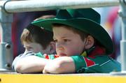 20 May 2007; Mayo supporters eleven-year-old Joseph Lyons and his ten-year-old cousin James, both from Knockbrack, Ballyhauunis, watch the game. Bank of Ireland Connacht Senior Football Championship, Galway v Mayo, Pearse Stadium, Galway. Picture credit: Ray McManus / SPORTSFILE