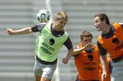 22 May 2007; Republic of Ireland's Kevin Doyle, left, in action against his team-mate's Peter Murphy, right, and Alex Bruce during squad training. Republic of Ireland Squad Training, Rutgers University, New Brunswick, New Jersey, USA. Picture credit: David Maher / SPORTSFILE