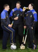 22 May 2007; Lucozade Sport, the country’s leading sports drink, has agreed a new sponsorship deal with Tipperary GAA. Details of the three-year sponsorship deal were announced earlier today, Tuesday 22nd May, at the home of Tipperary GAA; Semple Stadium, Thurles. Under the new agreement, Lucozade Sport will provide financial and product support to all Tipperary county GAA teams. At the announcement were, from left, Tipperary footballer Declan Browne, with Tipperary hurlers Brendan Cummins and Eoin Kelly. Semple Stadium, Thurles, Co. Tipperary. Picture credit: Brendan Moran / SPORTSFILE