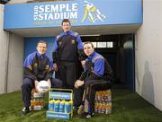 22 May 2007; Lucozade Sport, the country’s leading sports drink, has agreed a new sponsorship deal with Tipperary GAA. Details of the three-year sponsorship deal were announced earlier today, Tuesday 22nd May, at the home of Tipperary GAA; Semple Stadium, Thurles. Under the new agreement, Lucozade Sport will provide financial and product support to all Tipperary county GAA teams. At the announcement were, from left, Tipperary footballer Declan Browne, with Tipperary hurlers Brendan Cummins and Eoin Kelly. Semple Stadium, Thurles, Co. Tipperary. Picture credit: Brendan Moran / SPORTSFILE