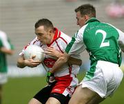20 May 2007; Niall Gormley, Tyrone, in action against Shane Goan, Fermanagh. Bank of Ireland Ulster Senior Football Championship Quarter-Final, Fermanagh v Tyrone, St Tighearnach's Park, Clones, Co Monaghan. Picture credit: Oliver McVeigh / SPORTSFILE