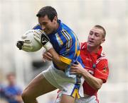 20 May 2007; Ciaran Hyland, Wicklow, in action against Ray Finnegan, Louth. Bank of Ireland Leinster Senior Football Championship, Louth v Wicklow, Croke Park, Dublin. Picture credit: Ray Lohan / SPORTSFILE