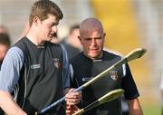22 May 2007; Antrim hurlers Malachy Molloy and Brian McFall during training. Antrim Hurling Media Evening, Casement Park, Belfast, Co. Antrim. Picture credit: Oliver McVeigh / SPORTSFILE