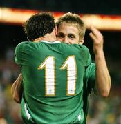 23 May 2007; Kevin Doyle, right, Republic of Ireland, celebrates after scoring his side's goal with team-mate Daryl Murphy. US Cup, Republic of Ireland v Ecuador, Giants Stadium, Meadowlands Sports Complex, New Jersey, USA. Picture credit: David Maher / SPORTSFILE