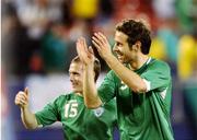 23 May 2007; Republic of Ireland players Alan Bennett, right, and Joe Gamble at the end of the game. US Cup, Republic of Ireland v Ecuador, Giants Stadium, Meadowlands Sports Complex, New Jersey, USA. Picture credit: David Maher / SPORTSFILE