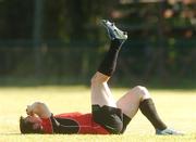 24 May 2007; Isaac Boss stretches during Ireland rugby squad training. Santa FE Rugby Club, Santa Fe, Argentina. Picture credit: Pat Murphy / SPORTSFILE