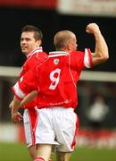 21 April 2007; Chris Scannell, Cliftonville, celebrates his goal with team-mate Sean Cleary. Carnegie Premier League, Cliftonville v Glentoran, Solitude, Belfast, Co. Antrim. Picture credit; Russell Pritchard / SPORTSFILE