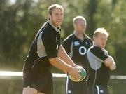 25 May 2007; Stephen Ferris in action during the Captain's Run while head coach Eddie O'Sullivan, right, looks on. Santa Fe Rugby Club, Santa Fe, Argentina. Picture credit: Pat Murphy / SPORTSFILE
