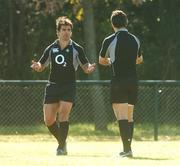 25 May 2007; Brian Carney and Paddy Wallace, right, in conversation during the Captain's Run. Santa Fe Rugby Club, Santa Fe, Argentina. Picture credit: Pat Murphy / SPORTSFILE