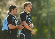 25 May 2007; Paddy Wallace, left, and Tommy Bowe during the Captain's Run. Santa Fe Rugby Club, Santa Fe, Argentina. Picture credit: Pat Murphy / SPORTSFILE