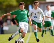 25 May 2007; Matt Doherty, Republic of Ireland B, in action against Robbie Hume, Northern Ireland B. U15 Celtic Tri-Nations Tournament, Home Farm FC, Whitehall, Dublin. Picture credit: Brian Lawless / SPORTSFILE