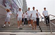 25 May 2007; Republic of Ireland players, left to right, Joe Lapira, Peter Murphy, Stephen Kelly, Joe O'Cearuill and Darren Potter go for a walk from their team hotel ahead of their US Cup game against Bolivia. Westin Hotel, Boston, USA. Picture credit: David Maher / SPORTSFILE