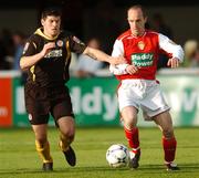 25 May 2007; Alan Kirby, St Patrick's Athletic, in action against Gary Curran, Sligo Rovers. eircom League of Ireland, Premier Division, St Patrick's Athletic v Sligo Rovers, Richmond Park, Dublin. Picture credit: Matt Browne / SPORTSFILE