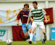 25 May 2007; Ger Rowe, Shamrock Rovers, in action against Simon Webb, Drogheda United. eircom League of Ireland, Premier Division, Drogheda United v Shamrock Rovers, United Park, Drogheda, Co. Louth. Photo by Sportsfile