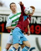 25 May 2007; Glen Fitzpatrick, Drogheda United, in action against Aidan Price, Shamrock Rovers. eircom League of Ireland, Premier Division, Drogheda United v Shamrock Rovers, United Park, Drogheda, Co. Louth. Photo by Sportsfile