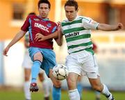 25 May 2007; Dave O'Connor, Shamrock Rovers, in action against Stephen Bradley, Drogheda United. eircom League of Ireland, Premier Division, Drogheda United v Shamrock Rovers, United Park, Drogheda, Co. Louth. Photo by Sportsfile