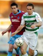 25 May 2007; Dave O'Connor, Shamrock Rovers, in action against Stephen Bradley, Drogheda United. eircom League of Ireland, Premier Division, Drogheda United v Shamrock Rovers, United Park, Drogheda, Co. Louth. Photo by Sportsfile