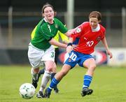 26 May 2007; Kelly Bailie, Northern Ireland, in action against Blanka Peniokoia, Czech Republic. Women's European Championship Qualifier, Northern Ireland v Czech Republic, The Showgrounds, Coleraine, Co. Derry. Picture credit; Russell Pritchard / SPORTSFILE