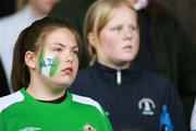 26 May 2007; A Young Northern Ireland fan watches the match.Women's European Championship Qualifier, Northern Ireland v Czech Republic, The Showgrounds, Coleraine, Co. Derry. Picture credit; Russell Pritchard / SPORTSFILE