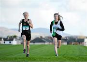 5 November 2014; Fionnuala Britton, Kilcoole A.C, right, and Anne Marie McGlynn, Letterkenny A.C, in attendance at the launch of the GloHealth National Cross Country Championships. Dundalk Institute of Technology, Co. Louth. Picture credit: Oliver McVeigh / SPORTSFILE