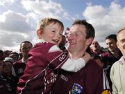 20 May 2007; Ja Fallon, Galway, with one of his twins Luke after the game. Bank of Ireland Connacht Senior Football Championship, Galway v Mayo, Pearse Stadium, Galway. Picture credit: Ray McManus / SPORTSFILE