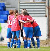 26 May 2007; The Czech Republic team celebrate after Gabbiela Chlumecka scores a goal. Women's European Championship Qualifier, Northern Ireland v Czech Republic, The Showgrounds, Coleraine, Co. Derry. Picture credit; Russell Pritchard / SPORTSFILE