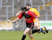 26 May 2007; Malachy Magee, Down, in action against Conor Rocks, Antrim. ESB Ulster Minor Hurling Champoinship Final, Antrim v Down, Casement Park, Belfast, Co. Antrim. Picture credit; Oliver McVeigh / SPORTSFILE