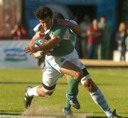 26 May 2007; Brian Carney, Ireland, is tackled by Esteban Lozada, Argentina. Summer Tour, 1st Test, Argentina v Ireland, Colon Stadium, Santa Fe, Argentina. Picture credit: Pat Murphy / SPORTSFILE