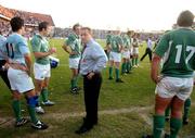 26 May 2007; Ireland head coach Eddie O'Sullivan with his players after the game. Summer Tour, 1st Test, Argentina v Ireland, Colon Stadium, Santa Fe, Argentina. Picture credit: Pat Murphy / SPORTSFILE