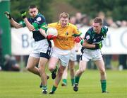 27 May 2007; Ciaran Duignan, Leitrim, in action against Phillip Morgan, and Paul Hehir, London. Bank of Ireland Connacht Senior Football Championship, London v Leitrim, Emerald Gaelic Grounds, Ruislip, London, England. Picture credit: Russell Pritchard / SPORTSFILE