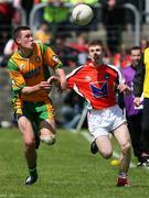 27 May 2007; Mark McConville, Armagh, in action against Aidan Lynch, Donegal . ESB Ulster Minor Football Championship, Donegal v Armagh, MacCumhaill Park, Ballybofey, Co. Donegal. Picture credit: Oliver McVeigh / SPORTSFILE