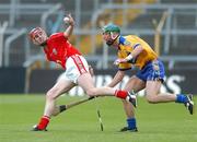 27 May 2007; Adrian Mannix, Cork, in action against Enda Collins, Clare. Munster Intermediate Hurling Championship Quarter-Final, Cork v Clare, Semple Stadium, Thurles, Co. Tipperary. Picture credit: Brendan Moran / SPORTSFILE