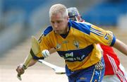 27 May 2007; Patsy Keyes, Clare, in action against Liam Hayes, Cork. Munster Intermediate Hurling Championship Quarter-Final, Cork v Clare, Semple Stadium, Thurles, Co. Tipperary. Picture credit: Brendan Moran / SPORTSFILE
