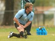 28 May 2007; Ireland's Jerry Flannery stretches during squad training. Ireland Rugby Squad Training, Centro Naval, Buenos Aires, Argentina. Picture credit: Pat Murphy / SPORTSFILE