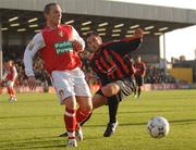 28 May 2007; Gary O'Neill, St. Patrick's Athletic, in action against Stephen Rice, Bohemians. eircom League of Ireland, Premier Division, Bohemians v St Patrick's Athletic, Dalymount Park, Dublin. Photo by Sportsfile