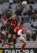 28 May 2007; Glen Crowe, Bohemians, in action against Colm Foley, St Patrick's Athletic. eircom League of Ireland, Premier Division, Bohemians v St Patrick's Athletic, Dalymount Park, Dublin. Photo by Sportsfile