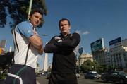 29 May 2007; Rob Kearney, left, and Shane Jennings who will both be in the starting line-up for Ireland for the first time. Ireland Rugby Press Conference, Panamericano Hotel, Buenos Aires, Argentina. Picture credit: Pat Murphy / SPORTSFILE