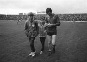 27 July 1986; Dublin goalkeeper John O'Leary signs autographs for young fans after the game. Leinster Senior Football Final, Meath v Dublin, Croke Park, Dublin. Picture credit; Ray McManus / SPORTSFILE