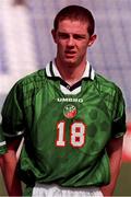 10 April 1999; Barry Ferguson of Republic of Ireland during the 1999 FIFA World Youth Championship Group C match between Australia and Republic of Ireland at the Liberty Stadium in Ibadan, Nigeria. Photo by David Maher/Sportsfile