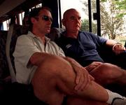 30 March 1999; Republic of Ireland manager Brian Kerr, left, and and assistant manager Noel O'Reilly on their way to a Republic of Ireland training session in Ibadan, Nigeria, at the 1999 FIFA World Youth Championship Finals. Photo by David Maher/Sportsfile