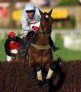 8 January 2000; Buck Rogers, with Ken Whelan up, clears the last on the way to winning the Pierse Leopardstown Handicap Chase at Leopardstown Racecourse in Dublin. Photo by Ray McManus/Sportsfile