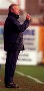 3 January 2000; Shelbourne manager Dermot Keely during the Eircom League Premier Division match between Shelbourne and Waterford United at Tolka Park in Dublin. Photo by David Maher/Sportsfile