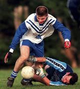 2 January 2000; Dessie Farrell of Blue Stars in action against Dublin goalkeeper Colm O'Brien during the Millennium Blue Stars Exhibition Game between Blue Stars and Dublin at Páirc de Burca in Stillorgan, Dublin. Photo by Damien Eagers/Sportsfile