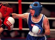 28 January 2000; Darren Campbell of Glin, Dublin, right, in action against Liam Cunningham of Saints Club, Belfast, during their Irish National Boxing Championships Flyweight Final at the National Stadium in Dublin. Photo by Ray McManus/Sportsfile