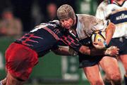 17 December 1999; Declan O'Brien of Leinster in action against Richard Pool-Jones of Stade Francais during the Heineken European Cup Pool 1 Round 4 game between Leinster and Stade Francais at Donnybrook in Dublin. Photo by Brendan Moran/Sportsfile