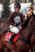 19 March 1998: Jockey John Pritchard and Anythingyoulike make their way to the start of the 128th Year Of National Hunt Chase Challenge Cup during day two of the Cheltenham Racing Festival at Prestbury Park in Cheltenham, England. Photo by Matt Browne/Sportsfile