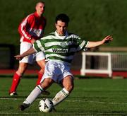 9 January 2000; Jason Colwell of Shamrock Rovers during the Harp Larger FAI Cup Second Round match between Shamrock Rovers and Cork City at Morton Stadium in Santry, Dublin. Photo by Ray Lohan/Sportsfile